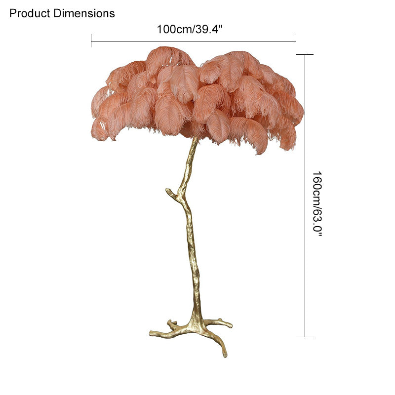 Diff Feather Palm Tree Floor Lamp-DF7000