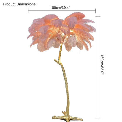 Diff Feather Palm Tree Floor Lamp-DF7000