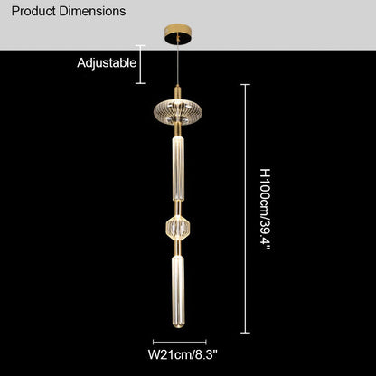 Diff Cypher Vertical/Horizontal Glass Pendant light-DF2153