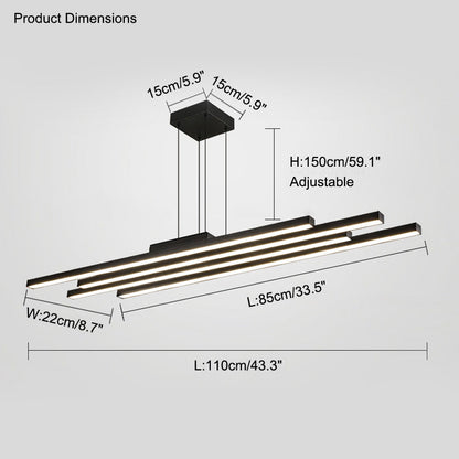 Diff Wireless Linear Led Chandelier-DF2012