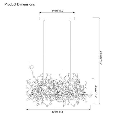 Diff Argent/Gold Cloud Multi Pendant Chandelier-DF2042
