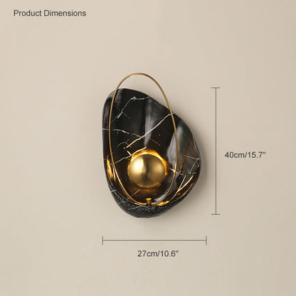 Diff Marble Sculptural Art Wall Sconce-DF6036