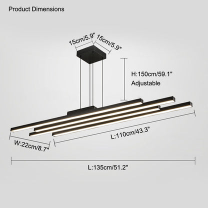 Diff Wireless Linear Led Chandelier-DF2012
