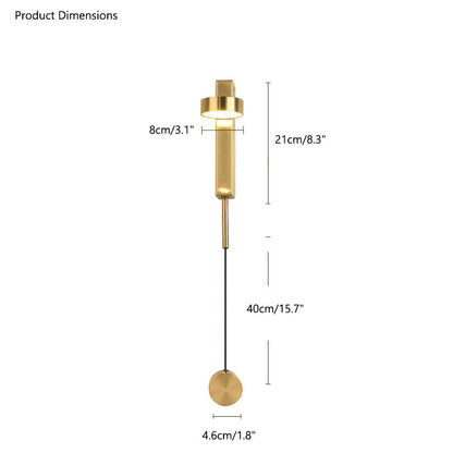 Diff Adjustable Black/Gold Pendulum Wall Sconce-DF6029