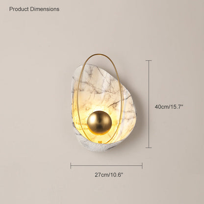 Diff Marble Sculptural Art Wall Sconce-DF6036