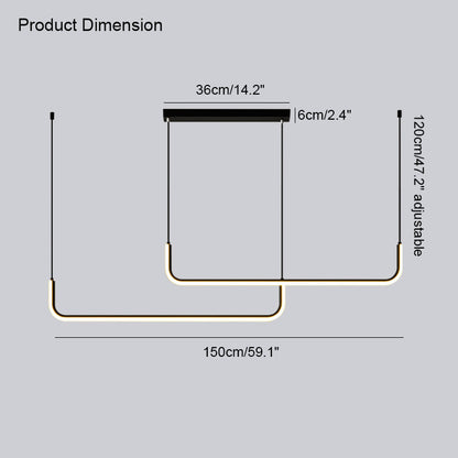 Diff Tube Linear Pendant Light-DF2001