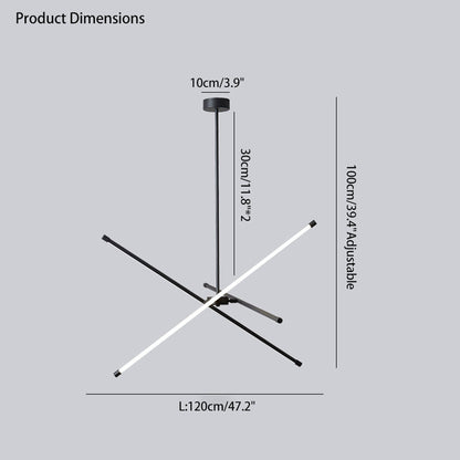Diff 3 Light Rods LED Chandelier-DF2024
