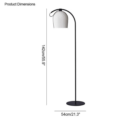 Diff Pleated Arc Floor Lamp for Reading-DF7033
