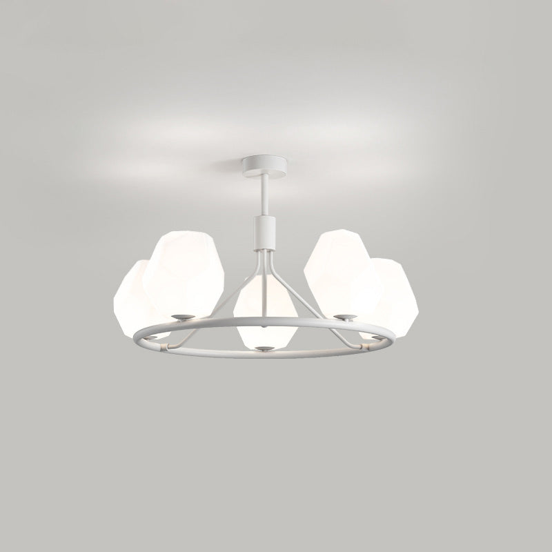 Diff White Rock Shaded Chandelier-DF2168