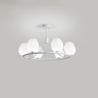 Diff White Rock Shaded Chandelier-DF2168