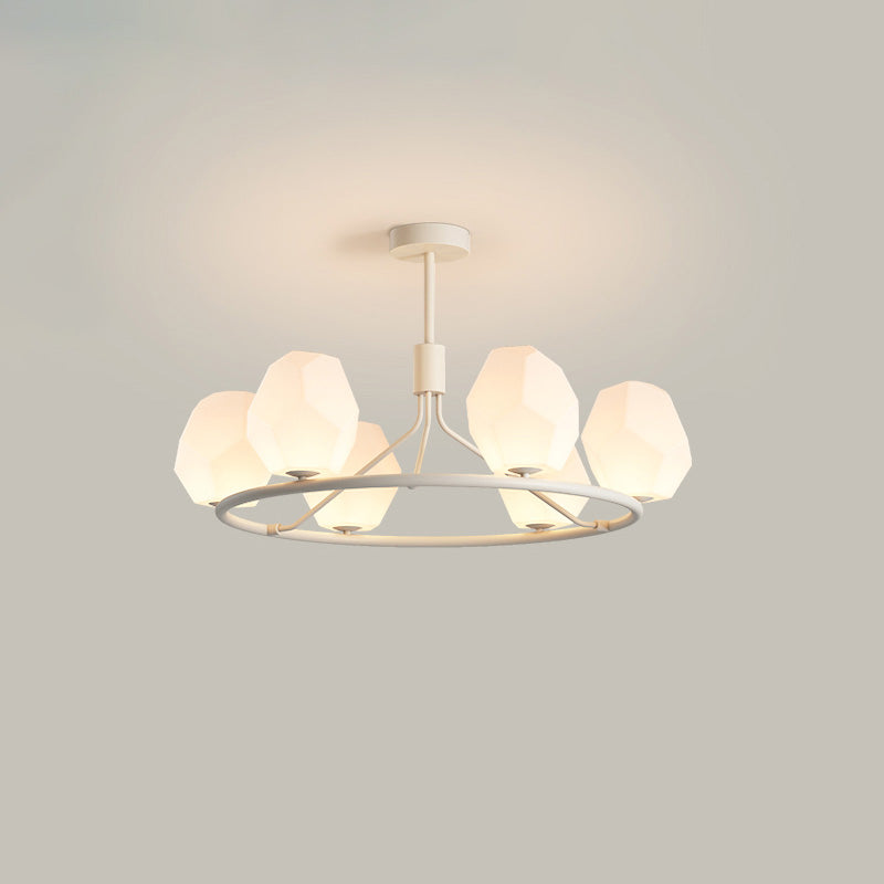 Diff White Rock Shaded Chandelier-DF2168