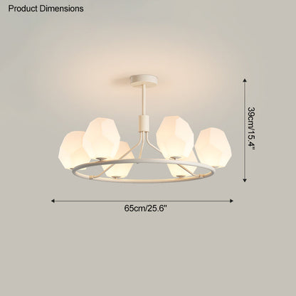 Diff White Rock Shaded Chandelier-DF2168