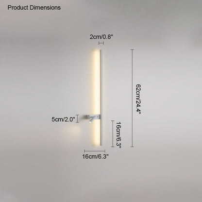 Diff Switchable Long Linear Wall Sconce with Spotlight-DF6068