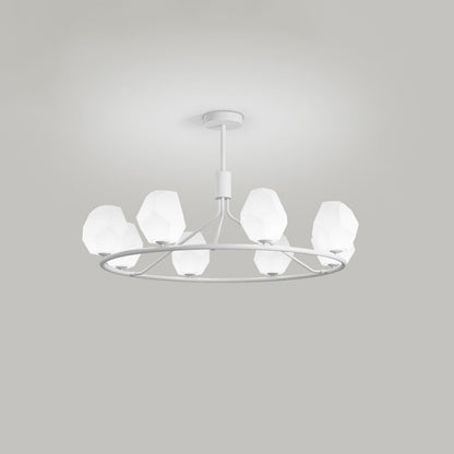 Diff White Rock Shaded Chandelier-DF2168