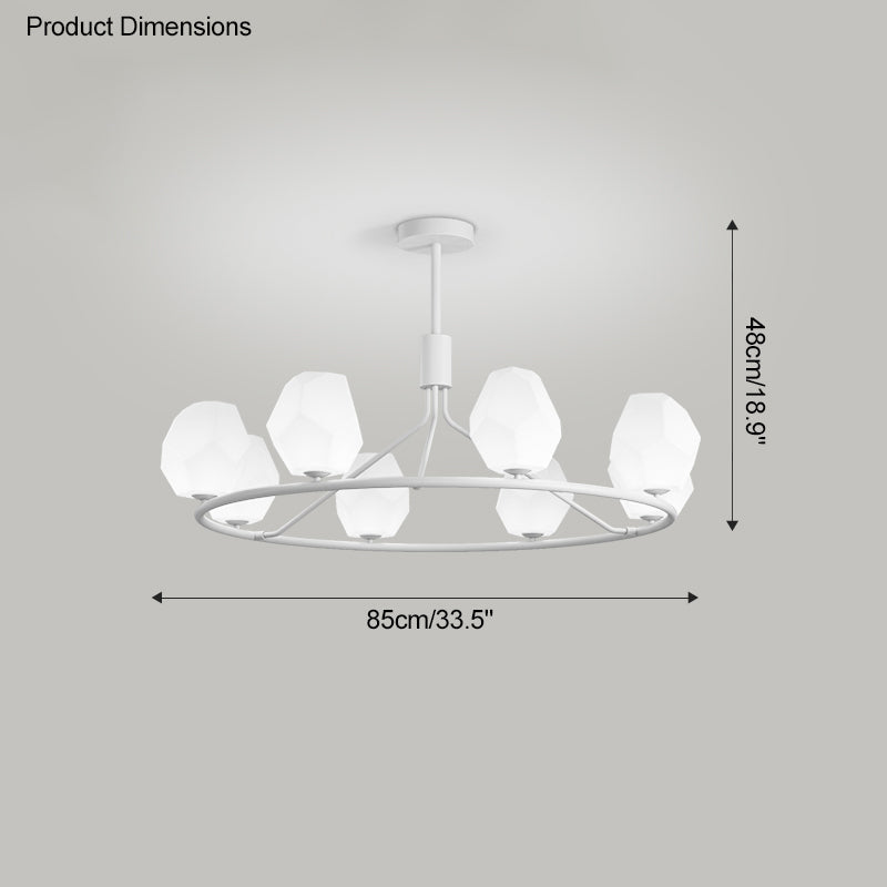 Diff White Rock Shaded Chandelier-DF2168