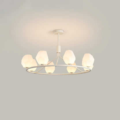 Diff White Rock Shaded Chandelier-DF2168