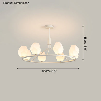 Diff White Rock Shaded Chandelier-DF2168