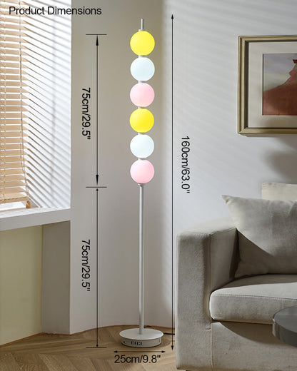 Diff Colorful Stacked Ball Dimmable Corner Floor Lamp-DF7071