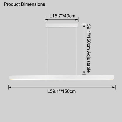 Diff Contemporary Black Linear Led Pendant Light-DF2281