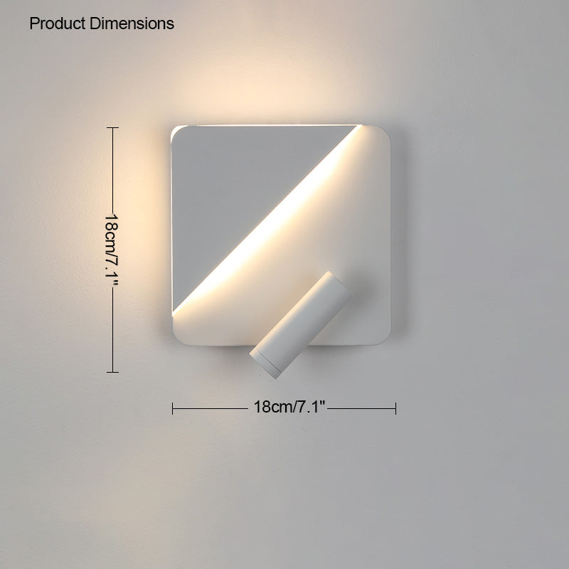 Diff Round/Square Wall Sconce with Spotlight-DF6081