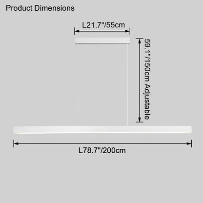 Diff Contemporary Black Linear Led Pendant Light-DF2281