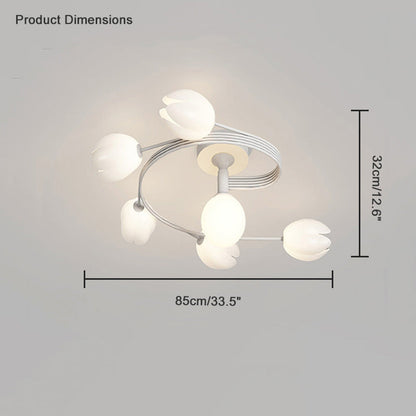 Diff Fancy Magnolia Flower Ceiling Light-DF1045
