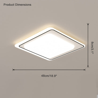 Diff Geometric Flat Flush Mount Ceiling Light-DF1054