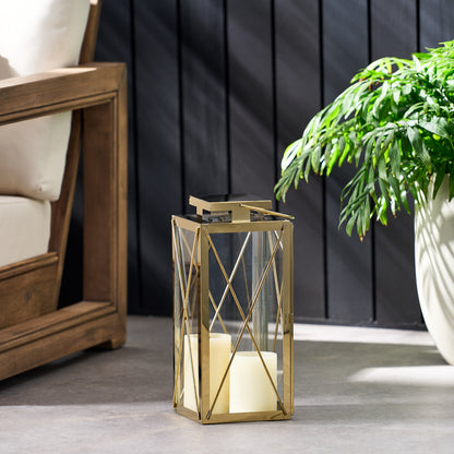 DEBORAH 14"H STAINLESS STEEL LANTERN