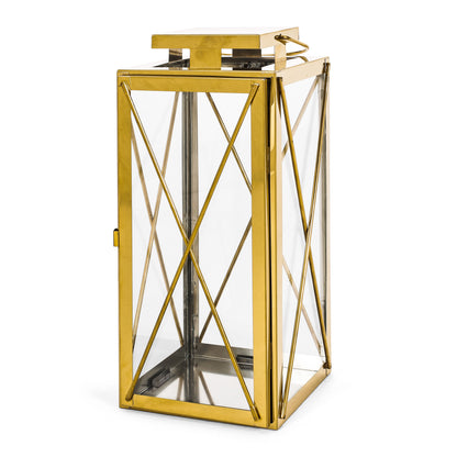 DEBORAH 14"H STAINLESS STEEL LANTERN