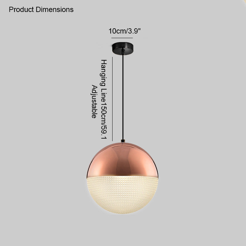 Diff Prismatic/Milk Glass Globe Pendant Light-DF2065