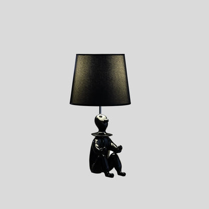 21.25" Black Modern Clown Phone Holder Resin Table Lamp