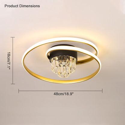 Diff Swirl Led Crystal Ceiling Light-DF1068