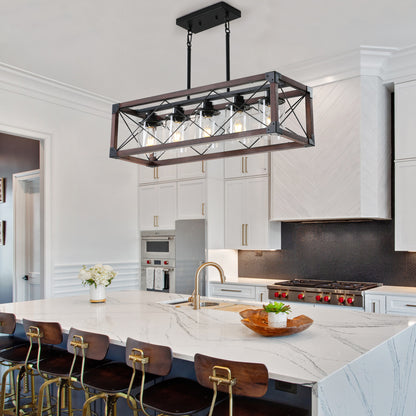 5-Light Retro Farmhouse Chandelier -DG2005