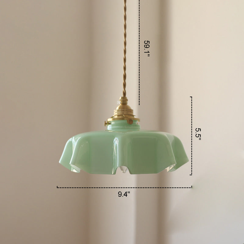 Diff Retro Coloured/Pink Glass Pendant Light-DF2084