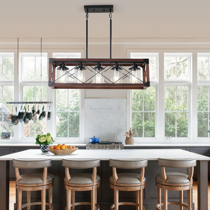 5-Light Retro Farmhouse Chandelier -DG2005