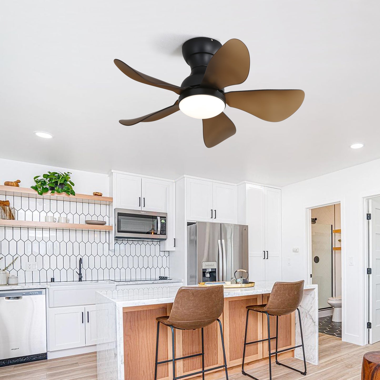 29 Inch Low Profile Flush Mount Ceiling Fan