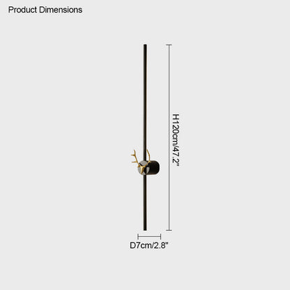 Diff Long Bar Wall Sconce with Antler -DF6019