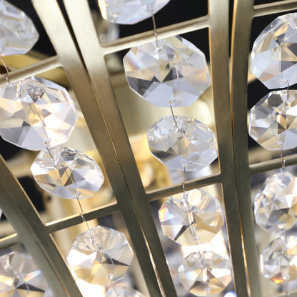 8-Light 23.6" Wide Crystal Waterfall Chandelier-DG2007