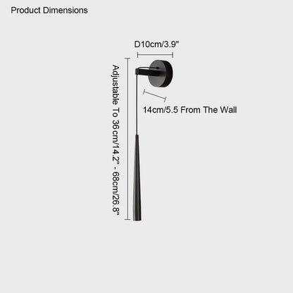 Diff Dimmable Hanging Cone Brass Wall Sconce-DF6093
