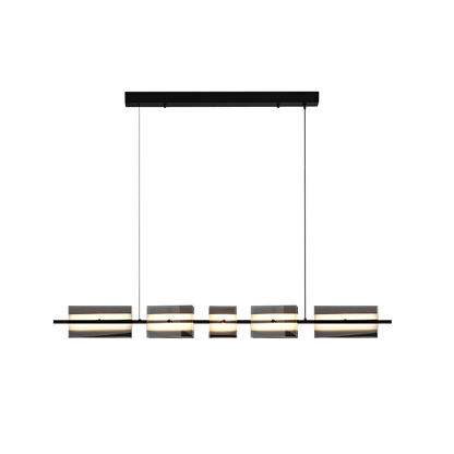 Diff Amber/Smoked Glass Linear Chandelier-DF2221