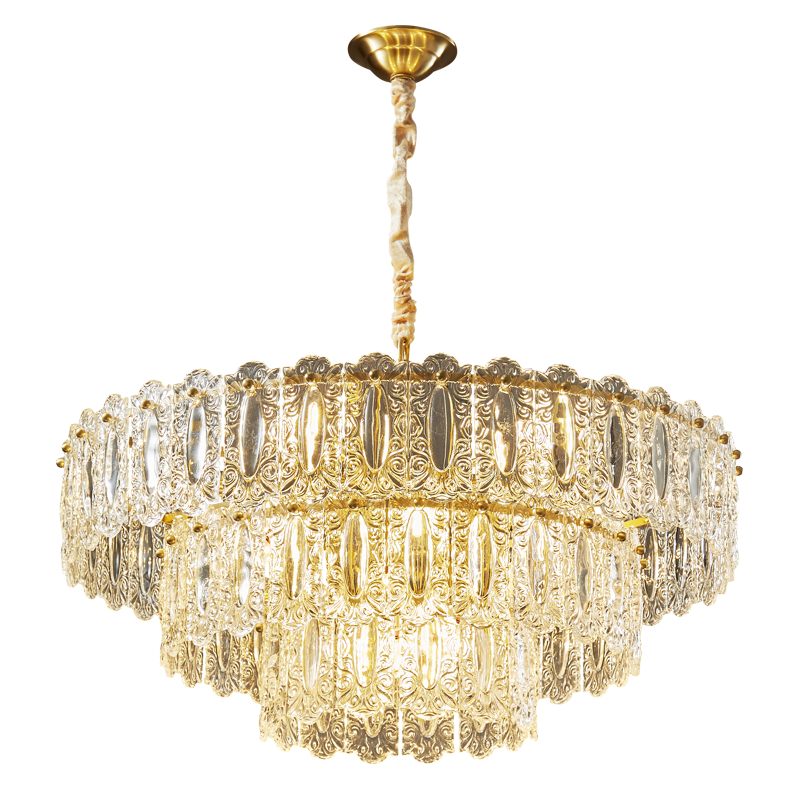 Diff Textured Glass Tiered Chandelier-DF2177