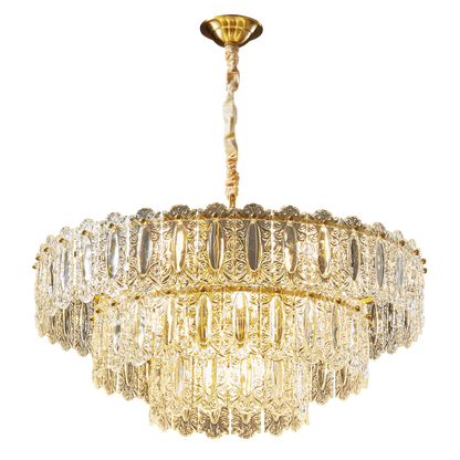Diff Textured Glass Tiered Chandelier-DF2177