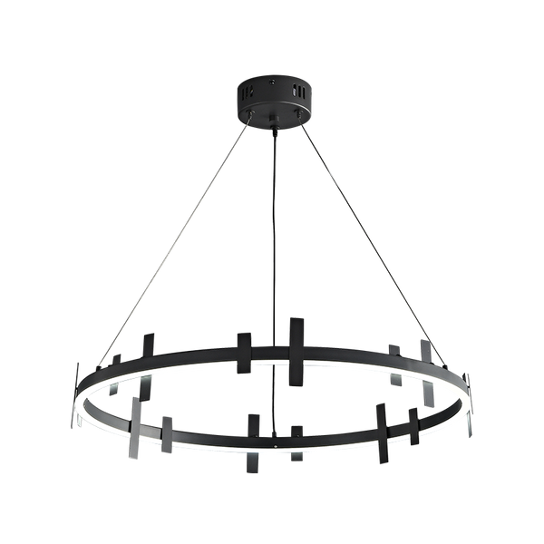 Diff Black Brass Circular Chandelier-DF2237