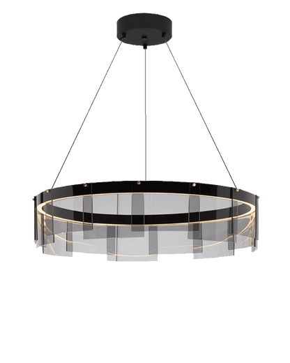 Diff Smoked Glass Round Chandelier-DF2202