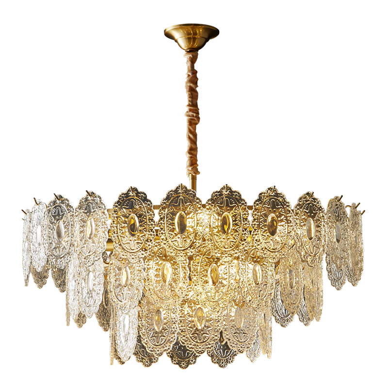 Diff Tiered Textured Glass Chandelier-DF2208