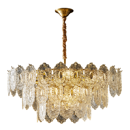 Diff Tiered Textured Glass Chandelier-DF2208