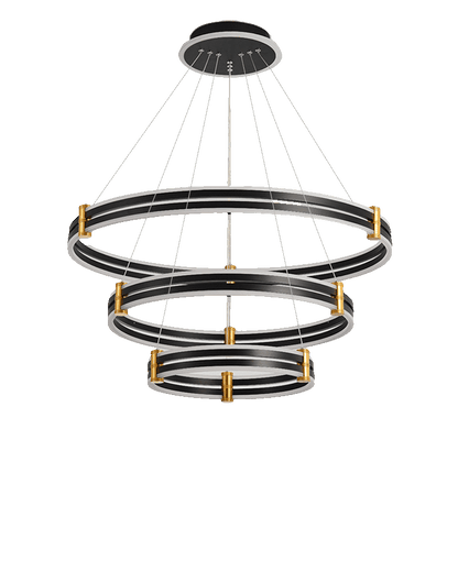 Diff Tiered Black Rings Chandelier-DF2172