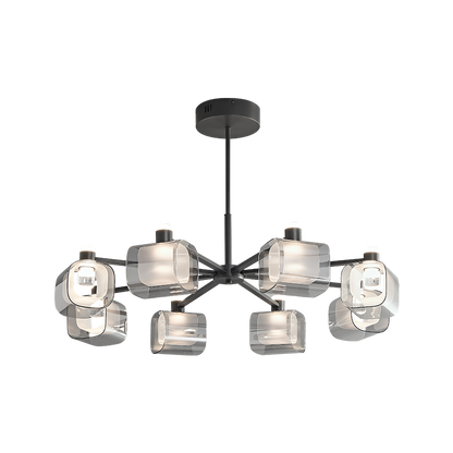 Diff Hollow Rectangular Glass Chandelier-DF2223