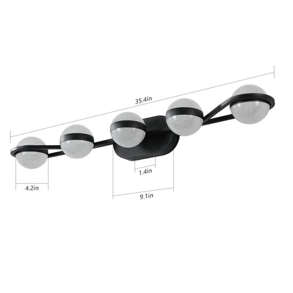 Modern Minimalist LED 5 Bulb Bathroom Vanity Light-DG2038