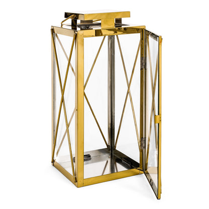 DEBORAH 14"H STAINLESS STEEL LANTERN